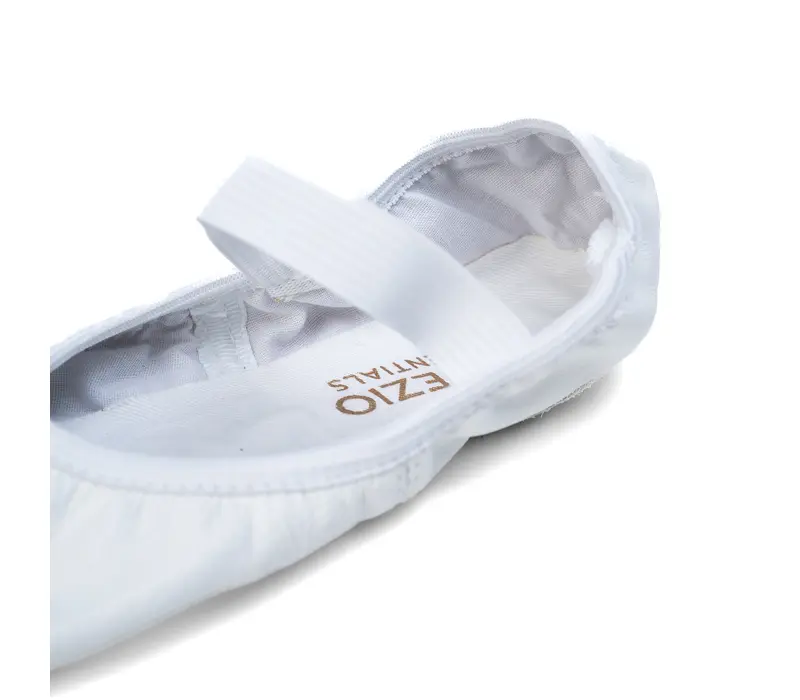 Capezio Luna, kid's leather ballet slippers - White