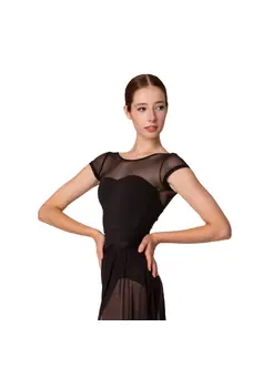 Capezio Meryl Mesh Yoke Short Sleeve, ballet leotard