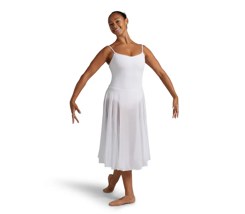 Capezio Mid Calf Full Circle skirt, women's circle skirt Capezio Mid Calf Full Circle skirt, women's circle skirt - White