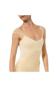 Capezio Moonsruck Cap Sleeve Leotard, women's short mesh-sleeve leotard