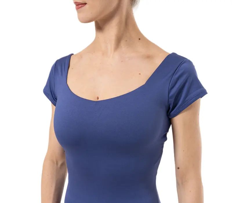 Capezio Portoro, women's short-sleeve leotard - Skipper Navy Capezio