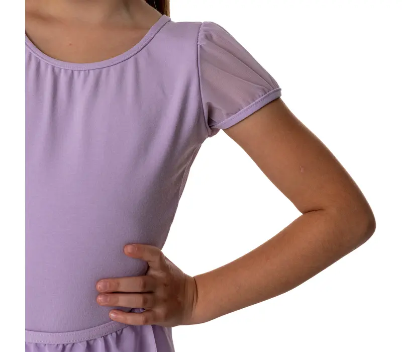 Capezio puff sleeve keyhole back children´s leotard - Lavender Capezio