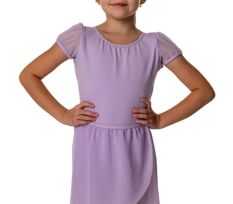 Capezio puff sleeve keyhole back children´s leotard - Lavender Capezio