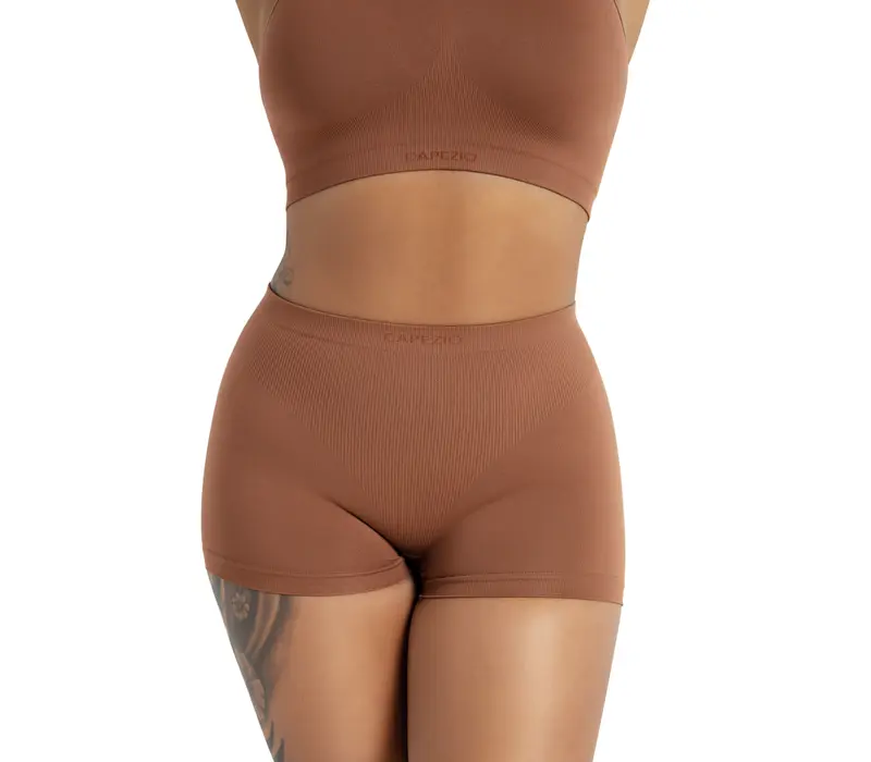 Capezio Seamless Short, women's seamless shorts Capezio Seamless Short, women's seamless shorts - Mocha Capezio