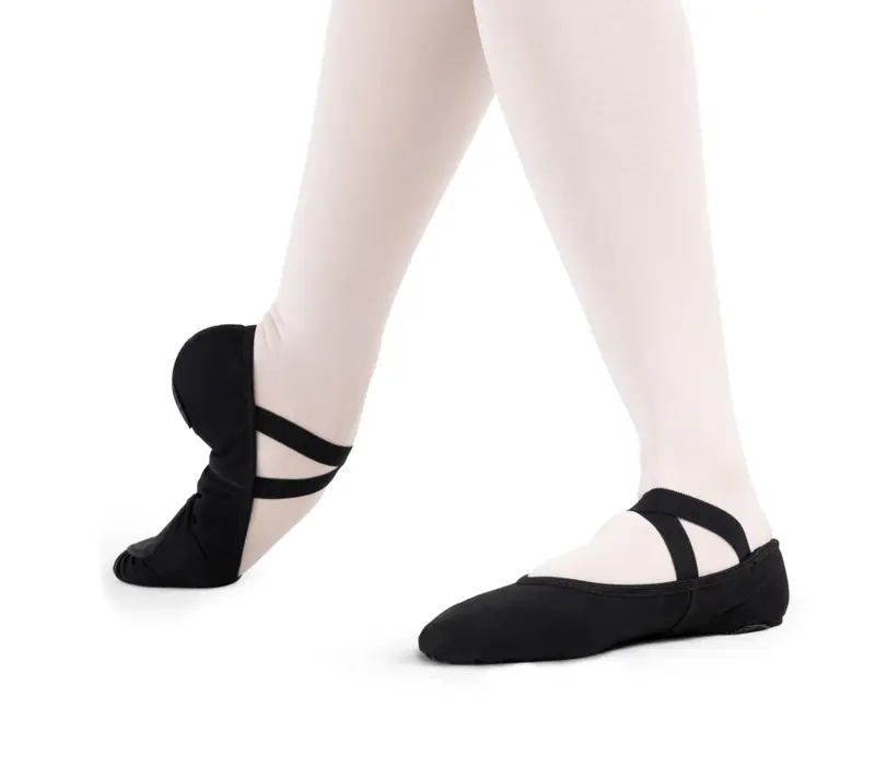 Capezio Stella, kid's canvas ballet slippers - Black Capezio Stella, kid's canvas ballet slippers - Black