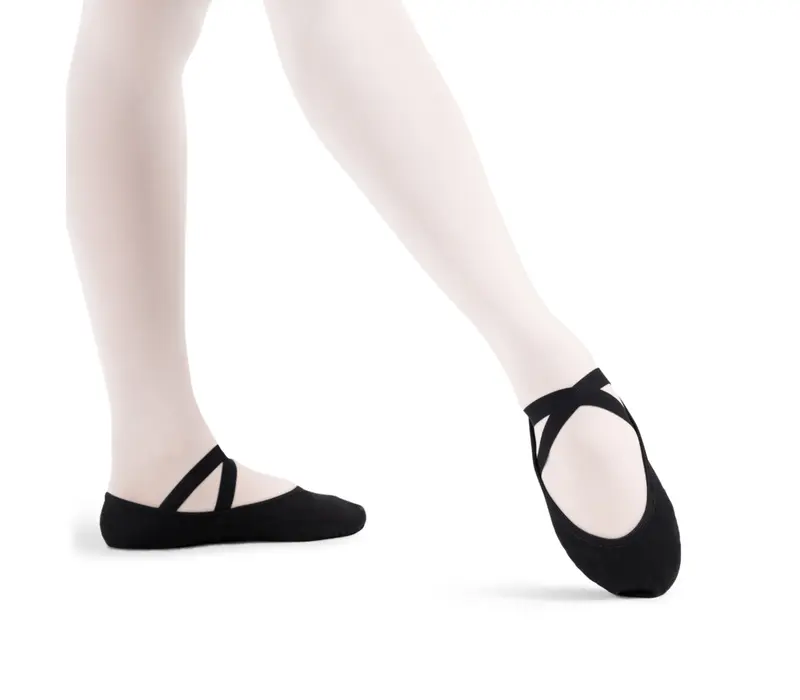 Capezio Stella, canvas ballet slippers for boys - Black