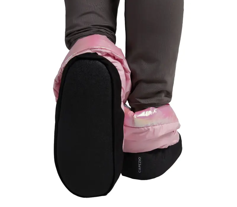 Capezio Mini Glam Warmup Booties - Metalic light pink