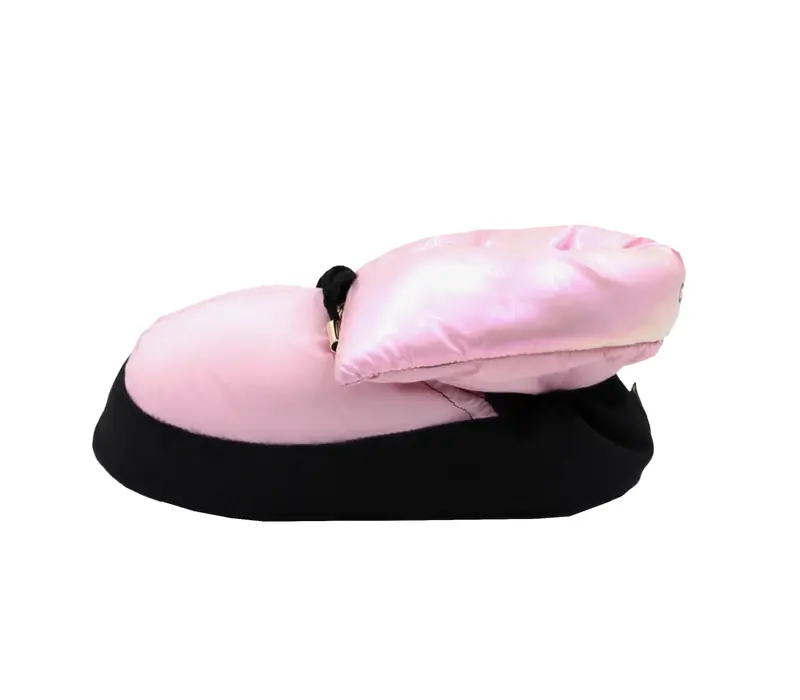 Capezio Mini Glam Warmup Booties - Metalic light pink