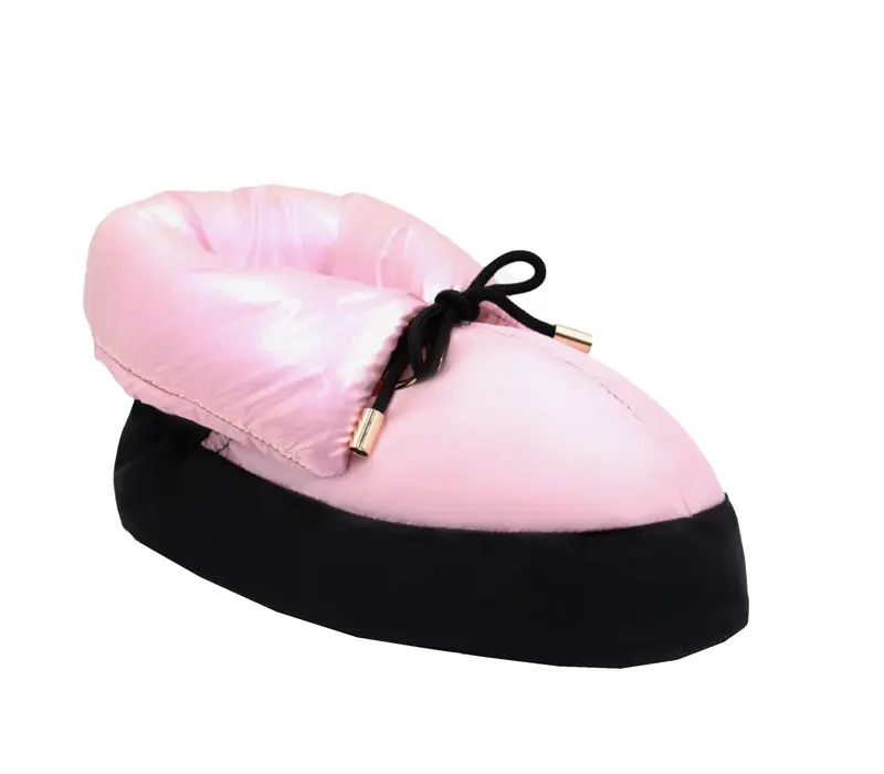 Capezio Mini Glam Warmup Booties - Metalic light pink