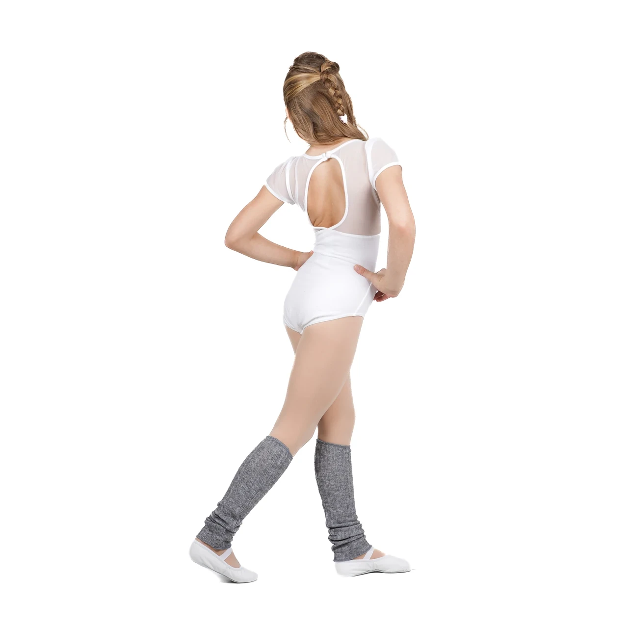 Stelle Ballet Short Sleeve Leotard With Separate Adjustable Tie Skirt Tights Dance Dress Outfit For Girls Black 4t
