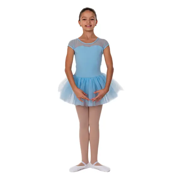 Capezio Keyhole Back Tutu Dress, a leotard with a tutu skirt for children