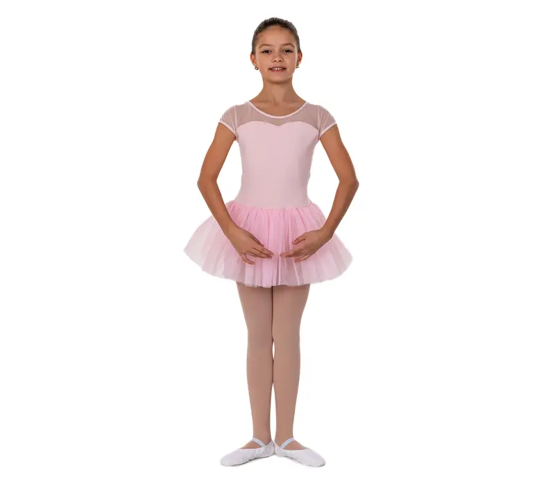 Capezio Keyhole Back Tutu Dress, a leotard with a tutu skirt for children - Pink Capezio