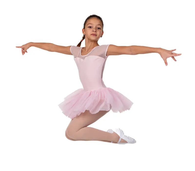 Capezio Keyhole Back Tutu Dress, a leotard with a tutu skirt for children - Pink Capezio