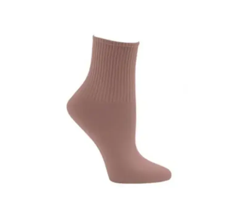 Capezio Ribbed socks - Suntan Capezio