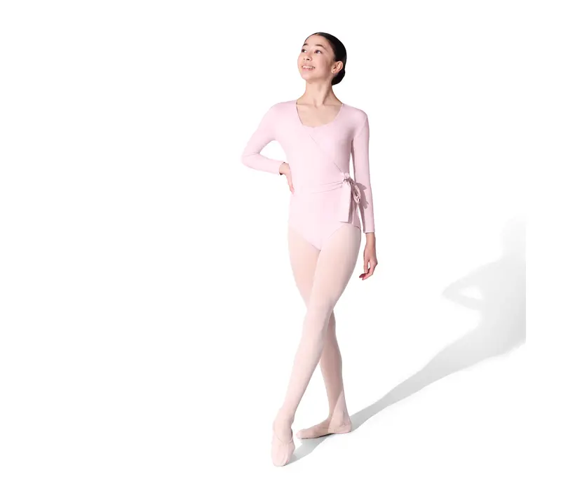 Capezio Essentials Wrap Top, girls' wrap top - Pink