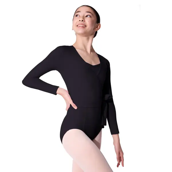 Capezio Essentials Wrap Top, girls' wrap top