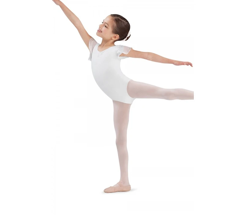 Bloch CL3732 Scarlett, Short Sleeved Leotard - White