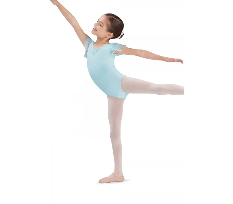 Bloch CL3732 Scarlett, Short Sleeved Leotard - Pastel Blue Bloch