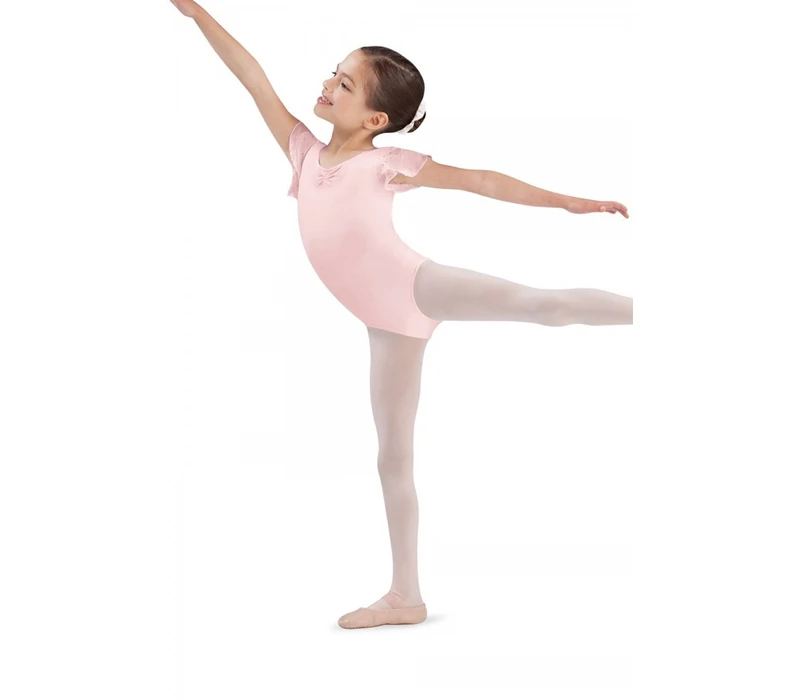 Bloch CL3732 Scarlett, Short Sleeved Leotard - Light Pink Bloch