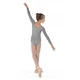 Bloch Meglio, long sleeve leotard - Light Grey Bloch