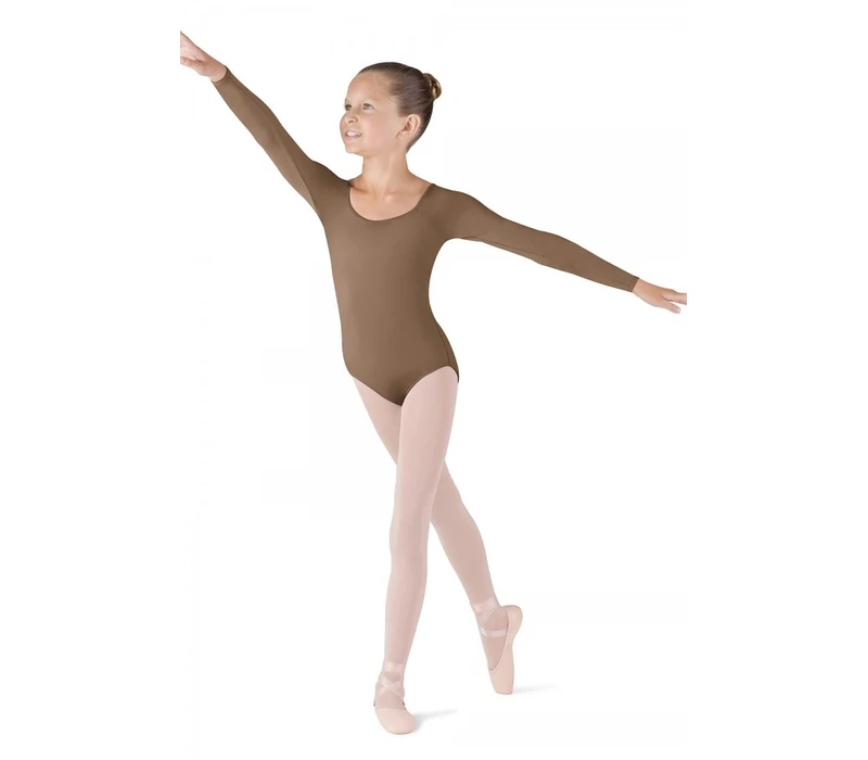 Bloch Meglio, long sleeve leotard - Almond Bloch