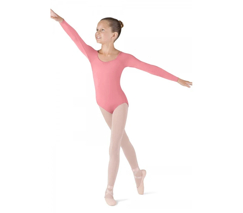 Bloch Meglio, long sleeve leotard - Coral Bloch