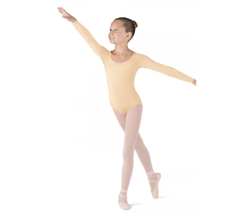 Bloch Meglio, long sleeve leotard - Nude Bloch