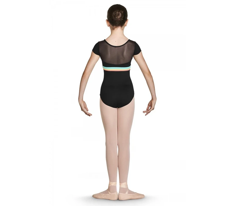 Bloch Isa, short sleeve leotard - Black