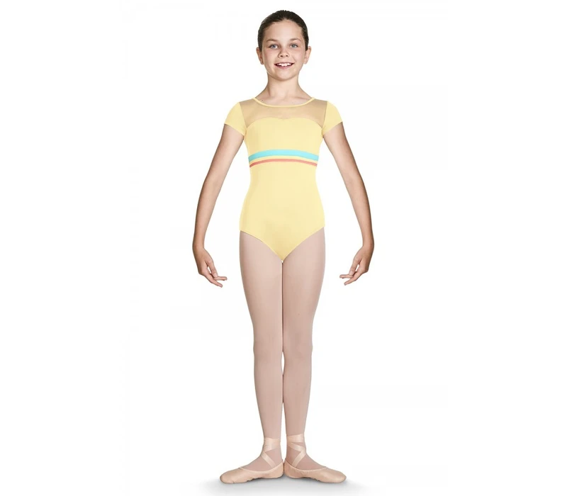 Bloch Isa, short sleeve leotard - Yellow