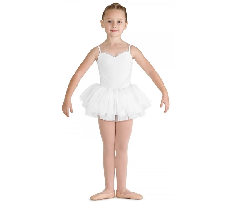 Bloch Valentine, leotard with tutu skirt for kids - White