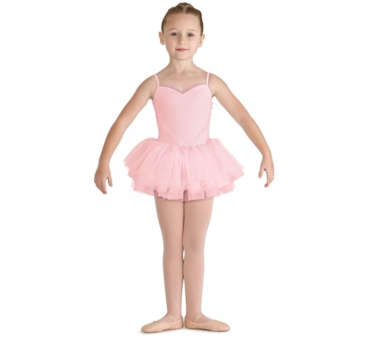 Bloch Valentine, leotard with tutu skirt for kids - Candy Pink Bloch