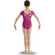 Bloch strap back cap sleeve leotard for kids - Hot Pink Bloch