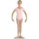 Bloch strap back cap sleeve leotard for kids - Candy Pink Bloch