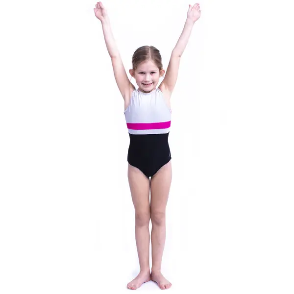 Capezio Stick the Landing boat neck, gymnastics sleeveless leotard for girls