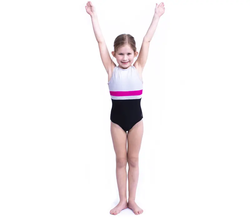Capezio Stick the Landing boat neck, gymnastics sleeveless leotard for girls - Pink Capezio