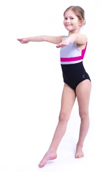 Capezio Stick the Landing boat neck, gymnastics sleeveless leotard for girls