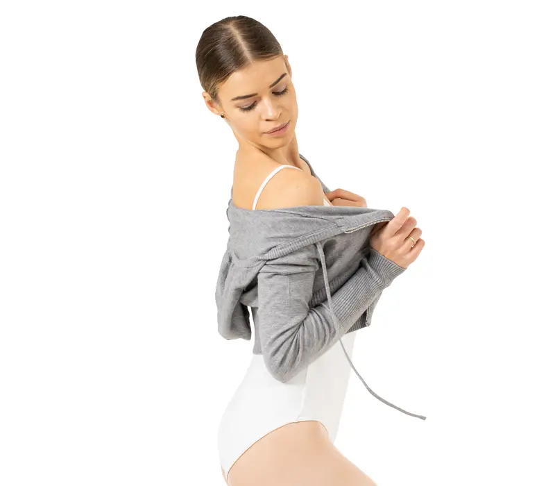 Bloch Cropped Knit Full Zip Hoodie, Women’s Hoodie - Grey Bloch Bloch Cropped Knit Full Zip Hoodie, Women’s Hoodie - Grey Bloch