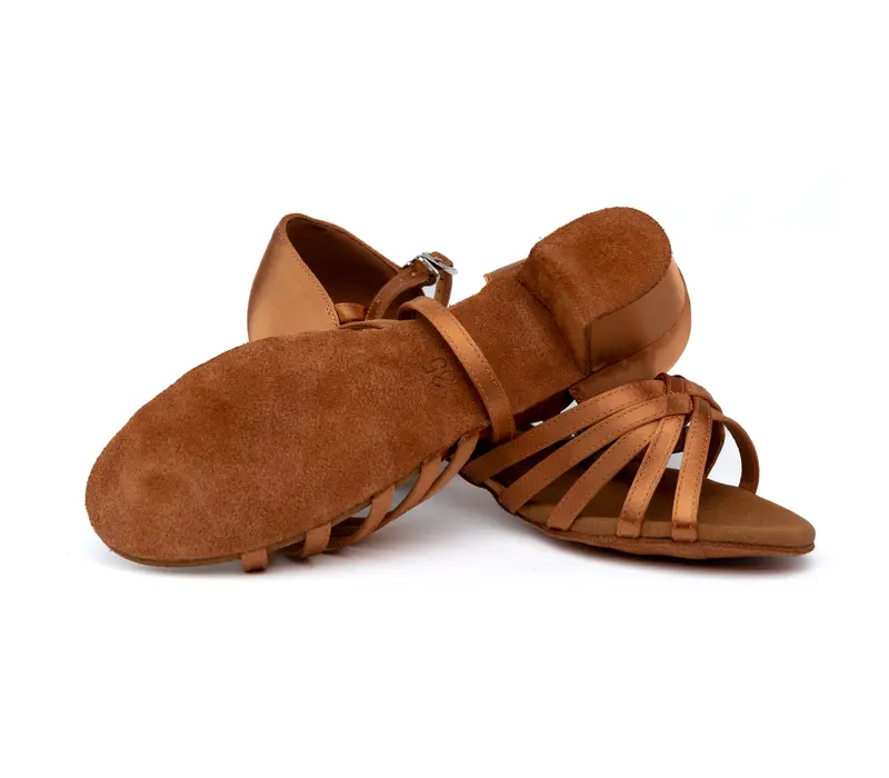 Dancee Amalia, Latin shoes for ladies - Dark tan