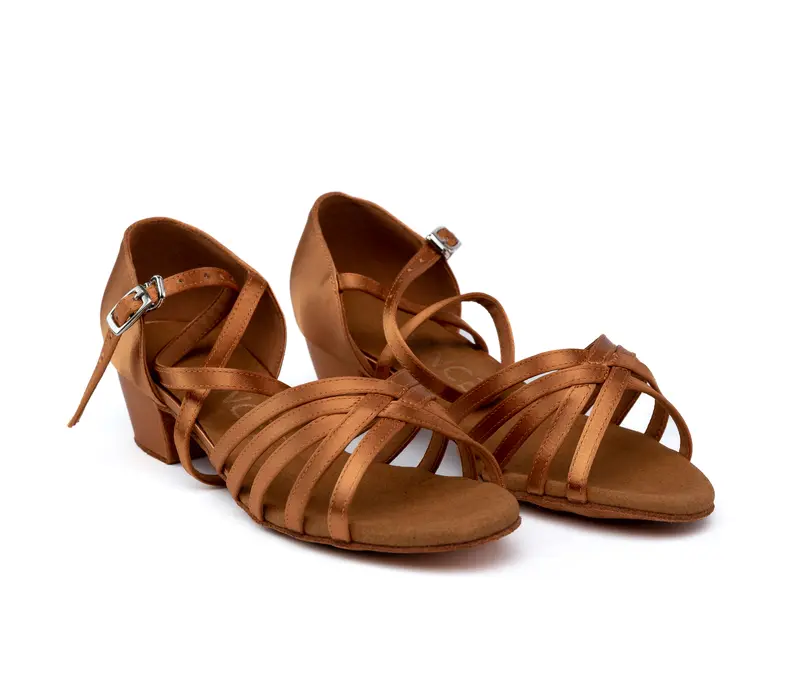 Dancee Amalia, Latin shoes for ladies - Dark tan