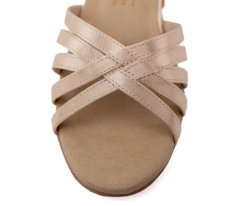 Dancee Amalia, Latin shoes for girls - Flesh satin WJ