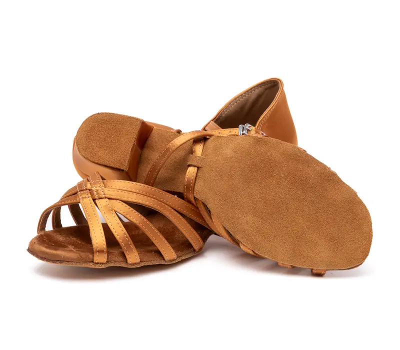 Dancee Betty, women´s latin shoes - Dark tan