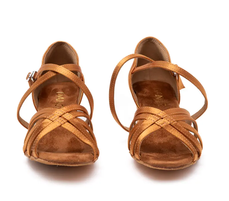 Dancee Betty, Latin shoes for girls - Dark tan