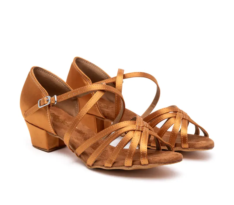 Dancee Betty, Latin shoes for girls - Dark tan