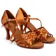 Dancee Clara, Latin shoes for ladies - Dark tan