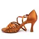 Dancee Clara, Latin shoes for ladies - Dark tan