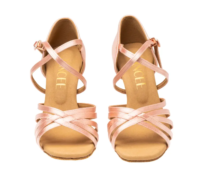 Dancee Dia, women's latino shoes - Flesh satin WJ