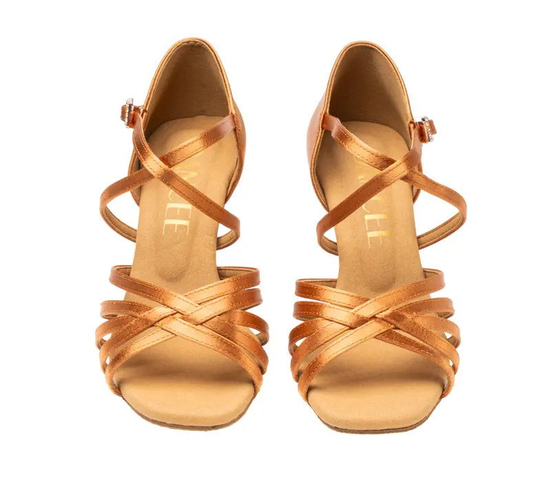 Dancee Dia, women's latino shoes - Dark tan