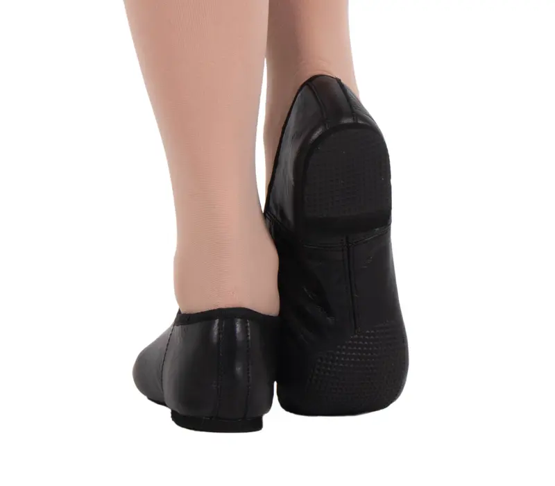 Dancee Economy jazz, leather jazz shoes for children - Black