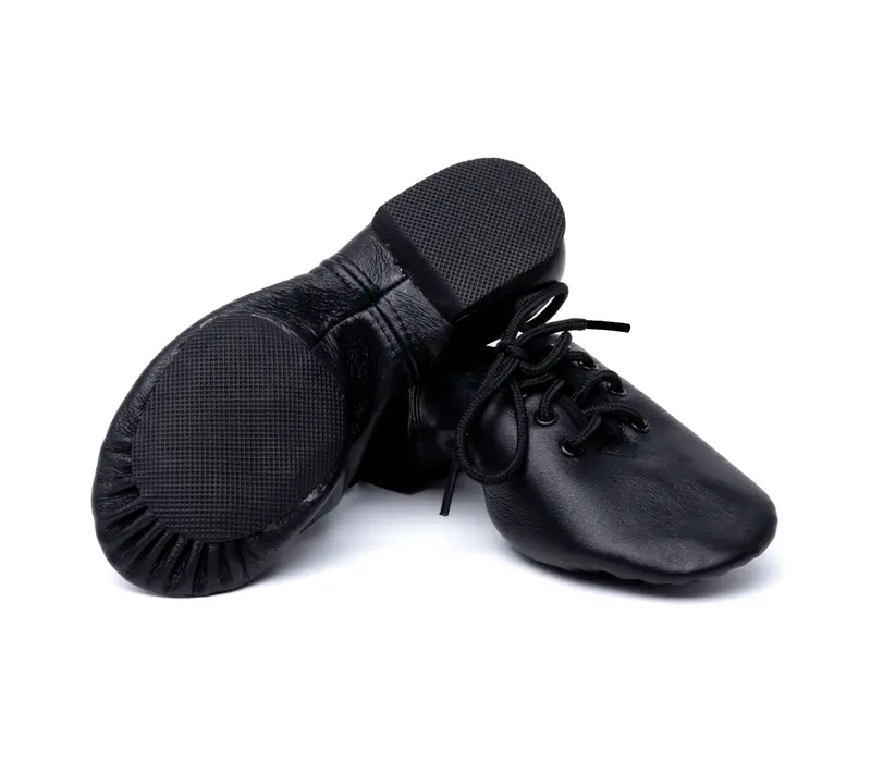 Dancee Economy jazz, leather jazz shoes for children - Black
