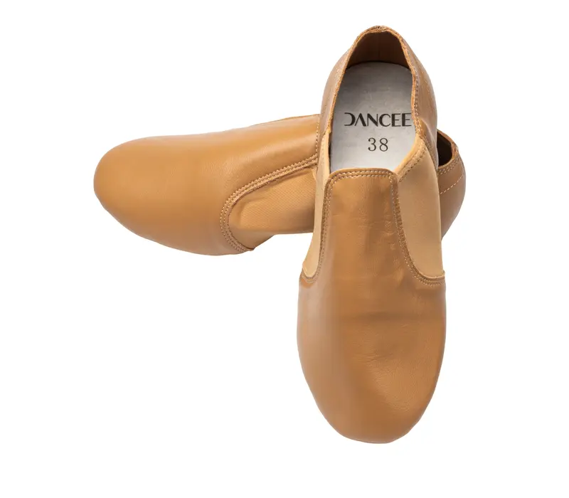 Dancee jazz slip on, women´s jazz shoes - Tan